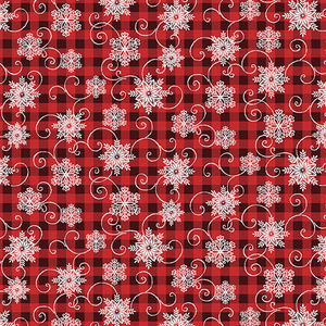 Benartex 13097-10 PLAID FLAKES RED