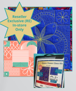 Sew Steady Westalee Flower Power Class Kit 5 Pc. Template Set, Block 12 Design Instructions and Quilted bag