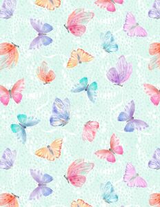 Wilmington Prints Winged Whisper 3049 15722 765 Butterflies All Over Teal