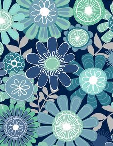 Wilmington Prints Windsong Meadows 3053 11601 447 Blossoms All Over Navy