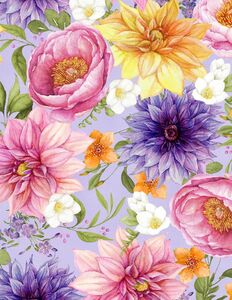 Wilmington Prints In Bloom 1665 33881 637 Large Floral Purple