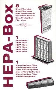 SEBO 6432AER HEPA Service Box for C Series Canister Vacuum Cleaners, SEBO 6432ER HEPA Service Box: Extra 8 Bags, HEPA Filter & Micro Filters for C1, C2 & C3 Series Canister Vacuum Cleaners