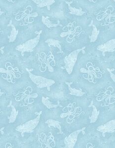 Wilmington Prints Paradise Bay 3051 40759 440 Sea Silhouettes Light Blue