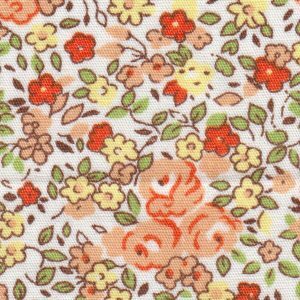 Fabric Finders 2337 Orange and Yellow Floral Fabric