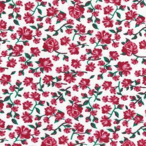 Fabric Finders 2418 Red Floral Fabric