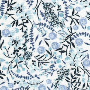 Fabric Finders 2417 Blue Floral Fabric