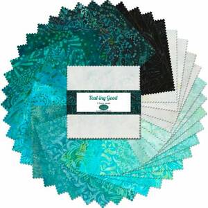 Wilmington Prints Teal-ing Good Batik 506 92 506 5in Squares 42pcs