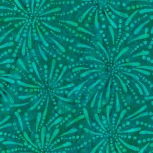 Wilmington Prints Teal-ing Good Batik 1400 22269 477 Green/Blue Fireworks Batik