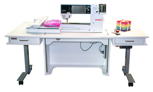 Bernina BERLIFT Sewing Lift Table by Horn fits 8/7/5/4 Bernina Series 31" insert - Choice of White or Grey