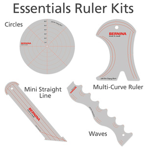 Bernina BA.BDRK Set of 4 Essentials Ruler Kit for use with Ruler Foot #96, #72, #72S Domestic or Longarm machines on both Frame and Table Models