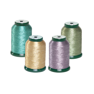 DIME, Exquisite, KQQ01, KingStar, Metallic, Quilting, Quartet, 4 Colors, 1000m Spools, Thread Pack, DIME Exquisite KQQ01 KingStar Japan Metallic Quilting Thread 40wt Quartet 4 Colors x 1000m Spools