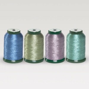 DIME Exquisite KQ-SP01 KingStar Spring Metallic Variety Quartet 4 Colors, 1000m Spools, Thread Pack