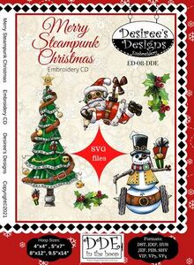 Desiree's Designs DDED08DDE Merry Steampunk Christmas Embroidery CD