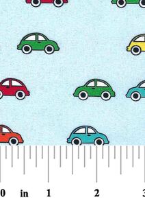 Fabric Finders 2493 Car Print Fabric: Blue