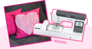 Brother, SE2000, Simplicity, Brother, SB8000, 241, Stitch, Computer, Sewing, 5x7, Machine, 9, Font, 136, Designs, 15200, DVD, CD, USB, Stick,  8, Feet, Brother RSE2000 241Stitch Sewing 5x7 Embroidery Machine, Color Screen Edit, 193Designs, Knee Lift, Side Feed +WiFi, Design Database Transfer, Artspira