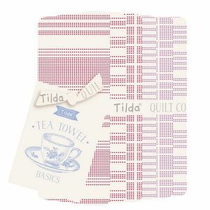Tilda TIL300046 Tilda-Tea Towel Basics FQB Red Plum