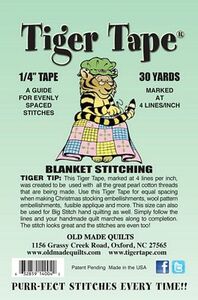 Tiger Tape 7834A, TT 144 1/4" Blanket Stitch 4 Lines, 30 Yards
