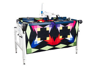 Grace Quilter's Evolution Hoop-Frame Up to 21 inches Controlled Quilting Area, Grace Quilters Evolution Hoop-Frame Up to 21" of Controlled Quilting Area, Comes in 8, 10 and 12ft Widths, No More Rails with Bumps, Optional Rails*