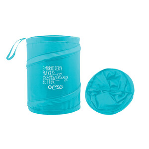OESD, OESDBIN, Bouncy, Bin, Tiny, Trash, Bin, for Sewing, Room, OESD OESDBIN Bouncy Bin Tiny Trash Bin for Sewing Room, Measures 6.5in w x 7.5in h when open, for thread trimmings, fabric scraps, excess stabilizer