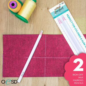 oesd OESDPENCIL, The Perfect Pencil, White Iron Away, on colored to black fabrics