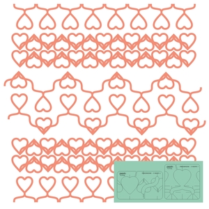 Sew Steady WT-FEHSET Westalee Design Freedom Edge Heart 2pc Template Set