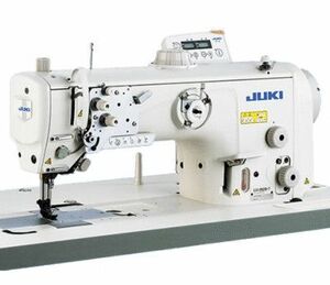 Juki, LU-2810-7X, Automatic, with, 3-fold, Hook, Industrial, Sewing, Machine, Assembled, Stand, Juki LU-2810-7X Unison Compound Walking Foot Automatic Backtack, Thread Trim, Foot Lift with 3-fold Hook Industrial Sewing Machine/Assembled Stand