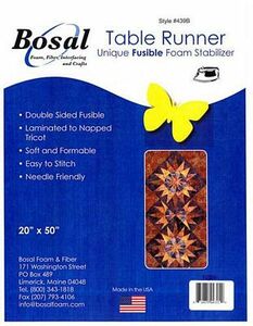 Bosal BOS439B Table Runner Double Sided Fusible 20" x 50"