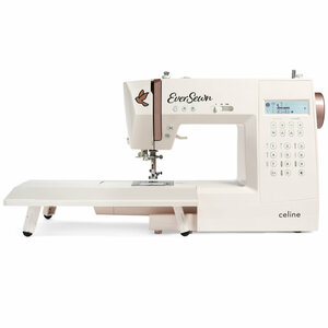 111536: Eversewn Celine Pink 197Stitch Computer Sewing Machine HD, 7mm Zigzag, Thread Trimmers, Speed Control, Start/Stop, Needle Up/Down, Threader, Ext Table