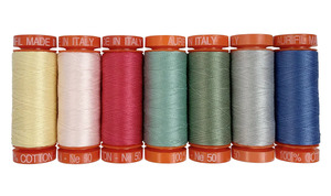 Aurifil KC50VF7 Kimberbell Vintage Flora Thread Set 7ct