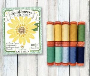 Aurifil, KS50SMH10, Kate, Spain, Sunflowers, in My, Heart, Thread, Set, 10ct