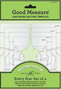 Good Measure Low Shank Every Star Quilting Template Ruler 4 PC Set | SewingMachinesPlus.com