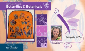 Sew, Steady, DD-BBSET, Designs, to Di, For, Butterflies, and Botanicals, 5pc, Sampler, Set
