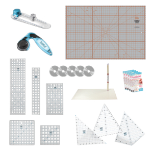 Grace TrueCut Ultimate Cutting Collection: 45 mm My Comfort Cutter, Cutting Mat, Non-Slip Pad, TrueCut 360 Circle Cutter, TrueGrips, 6 Rulers