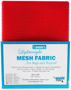By Annie SUP209-RED Mesh Lite Weight Atomic Red 18in x 54in