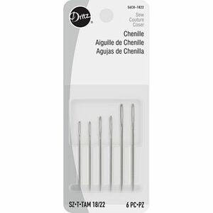 Dritz D56CH, Hand Needles, Chenille Size 18/22, 6ct Package