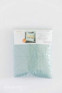 Kimberbell KDKB244 Quilted Pillow Cover Blank 19in x 19in- Mist Blue