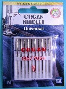 Organ Needle 5110080 Universal 80/12 Carded, 10ct