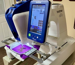 Brother Consignment PRS100 Persona 8x8 Sew Field, 6Flat &FreeArm Tubular Hoops, Disney Embroidery Machine