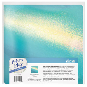 DIME AHTV__ Prism Play HTV 3 Pack 12" x 12" Siser Aurora Heat Transfer Vinyl - Choice of Color