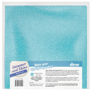 DIME HTV__ Shimmer and Shine Glitter HTV 3 Pack 12" x 12" Siser Glitter Heat Transfer Vinyl - Choice of Color