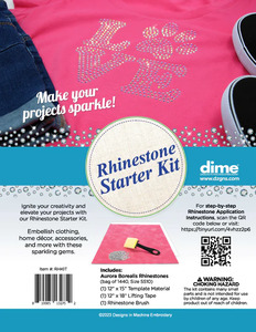 DIME. RHKIT, Rhinestone, Starter, Kit, with Rhinestone, Template, Maker, Lifting Tape, and Brush