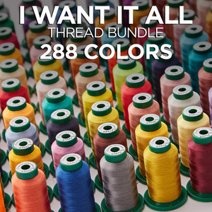 DIME A1000-288 Exquisite Polyester - I Want it All! 288 Colors 40w 1000M Thread Spools - Choice With Rack or Without