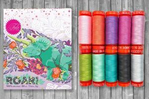 Aurifil, TP50RC10, Roar, by Tula Pink, Thread, Set, 10, Small, Spools