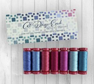 Aurifil, SM12ADE7, At, Day's, End, by Sarah, Maxwell, Thread, Set, 7 Small Spools