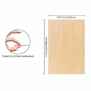 Balsa Sheets 12"x8"x1/16" (6 Pack)- Thin Balsa Wood Sheets