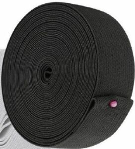 Madam Sew A1AFEBB2B Fantastic Elastic - 5 Yards - Choice of Black or White