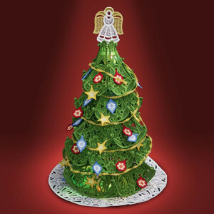 OESD 12757USB Freestanding Christmas Tree with Ornaments