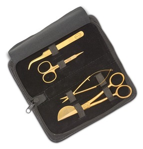 Baby Lock BL-GOLDSCISSORSET Baby Lock Gold Scissor Set with Embossed Black Pouch