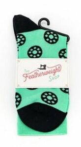 Quilt Socks Bobbins Jade-ite Green