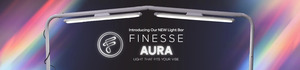 Grace ACC-01-24861 Finesse Aura Light Bar 2 Lights 5 ft Floor Lamp Overhead Light Bar on Casters
